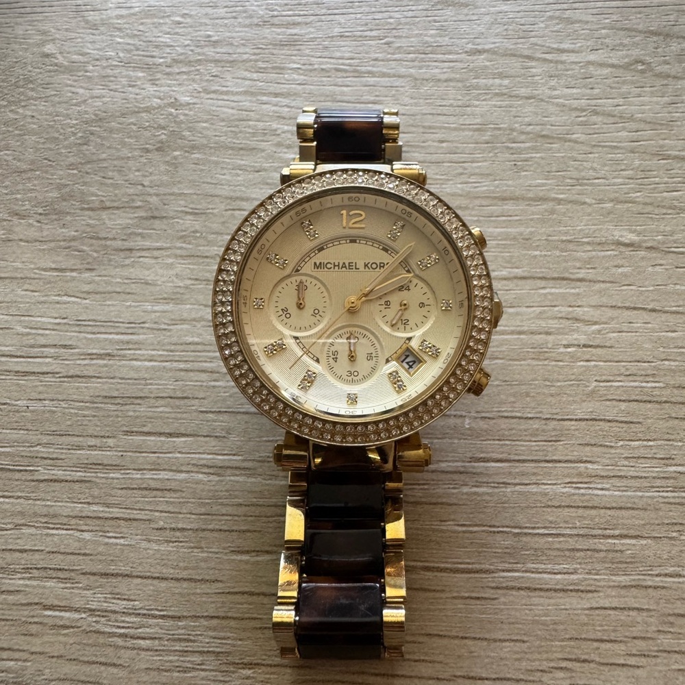Michael Kors Gold and Black Women's Watch